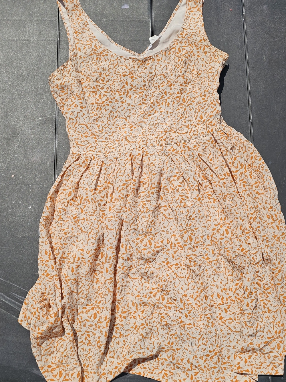Club Monaco Cream Dress with Orange Floral Print